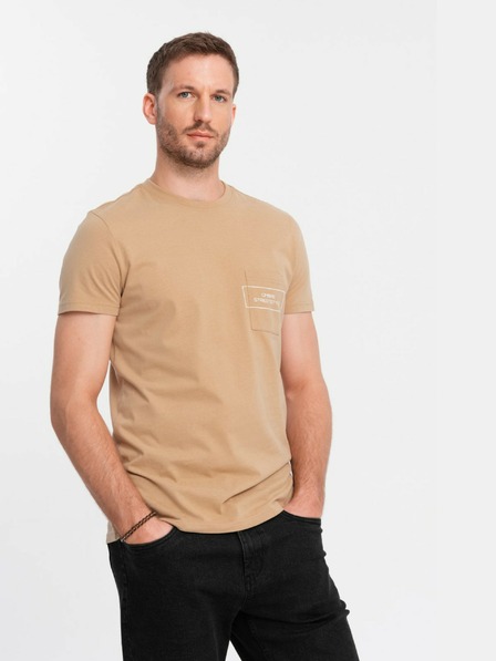 Ombre Clothing Pánské bavlněné tričko s potiskem kapes Ombre Streetstyle Ombre Clothing