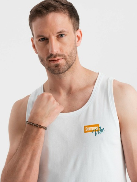 Ombre Clothing Pánské bavlněné tílko Summer Vibe s potiskem Ombre Clothing