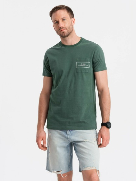 Ombre Clothing Pánské bavlněné tričko s potiskem kapes Ombre Streetstyle Ombre Clothing