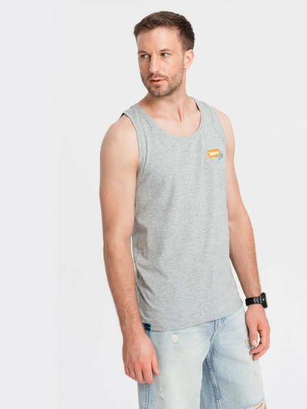 Ombre Clothing Pánské bavlněné tílko Summer Vibe s potiskem Ombre Clothing