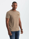 Ombre Clothing Pánské pruhované tričko s nášivkou Ombre Clothing