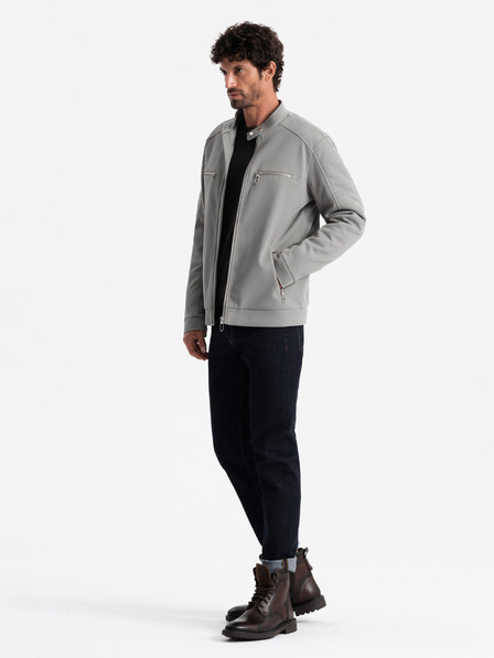 Ombre Clothing Pánská bunda s kapsami a límcem Ombre Clothing