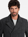 Ombre Clothing Pánský krátký dvouřadý kabát s vlnou Ombre Clothing V1 OM-COWC-0115