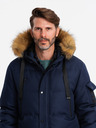 Ombre Clothing Pánská dlouhá bunda parka s kapucí Ombre Clothing