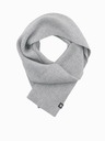 Ombre Clothing Pánská jednobarevná pletená šála s žebrováním šedá Ombre Clothing