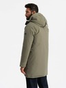 Ombre Clothing Pánská klasická dlouhá bunda parka olivová Ombre Clothing