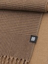 Ombre Clothing Pánská oboustranná kostkovaná šála s třásněmi hnědá a béžová Ombre Clothing