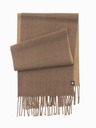 Ombre Clothing Pánská oboustranná kostkovaná šála s třásněmi hnědá a béžová Ombre Clothing