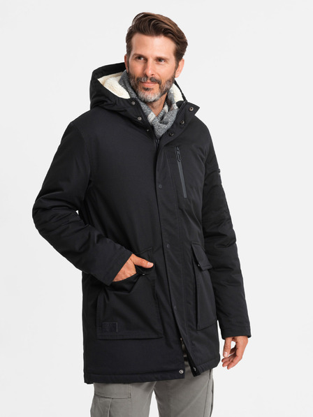 Ombre Clothing Pánská dlouhá bunda parka Ombre Clothing
