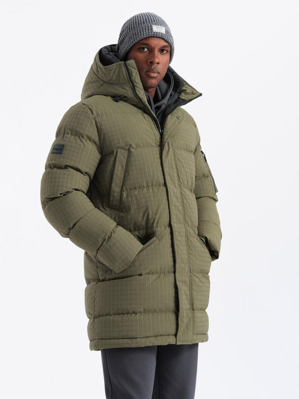 Ombre Clothing Pánská outdoorová dlouhá bunda parka Ombre Clothing