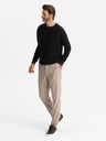 Ombre Clothing Pánský raglánový svetr s žebrovanými rukávy černý Ombre Clothing