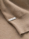 Ombre Clothing Pánský melanžový strukturovaný pletený svetr pískový Ombre Clothing