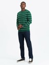 Ombre Clothing Pánský ležérní svetr s vodorovnými pruhy zelený Ombre Clothing