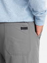 Ombre Clothing Pánské kalhoty jogger s kapsami a potiskem šedé Ombre Clothing