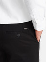 Ombre Clothing Pánské kalhoty REGULAR FIT chinos černé Ombre Clothing