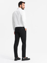 Ombre Clothing Pánské kalhoty REGULAR FIT chinos černé Ombre Clothing