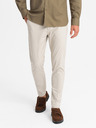 Ombre Clothing Pánské kalhoty chino REGULAR FIT béžové Ombre Clothing