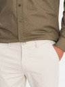 Ombre Clothing Pánské kalhoty chino REGULAR FIT béžové Ombre Clothing
