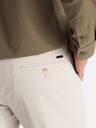 Ombre Clothing Pánské kalhoty chino REGULAR FIT béžové Ombre Clothing