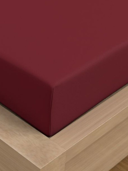 Kvalitex Saténové prostěradlo LUXURY COLLECTION 220x200cm vínové