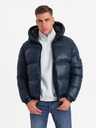 Ombre Clothing Pánská teplá bunda s žebrovanými lemy Ombre Clothing