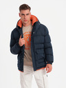 Ombre Clothing Pánská sportovní teplá bunda s dvojitou kapucí Ombre Clothing