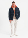 Ombre Clothing Pánská sportovní teplá bunda s dvojitou kapucí Ombre Clothing