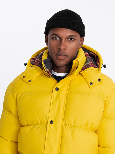 Ombre Clothing Pánská bunda s kostkovanou podšívkou Ombre Clothing