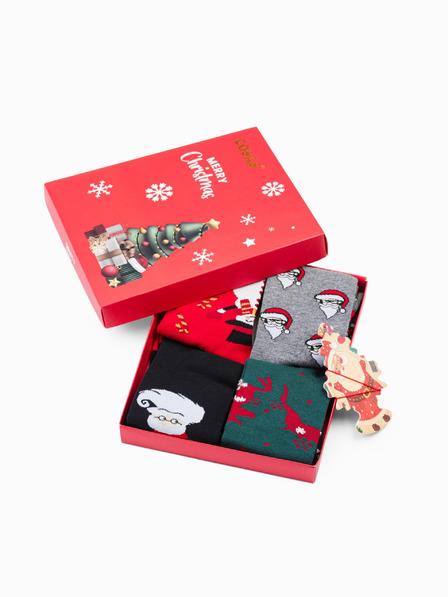 Edoti Pánské ponožky X-mas box mix 4-pack EDOTI