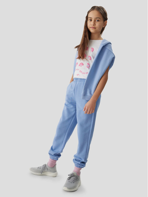 4F Dívčí tepláky typu jogger 4F - denim