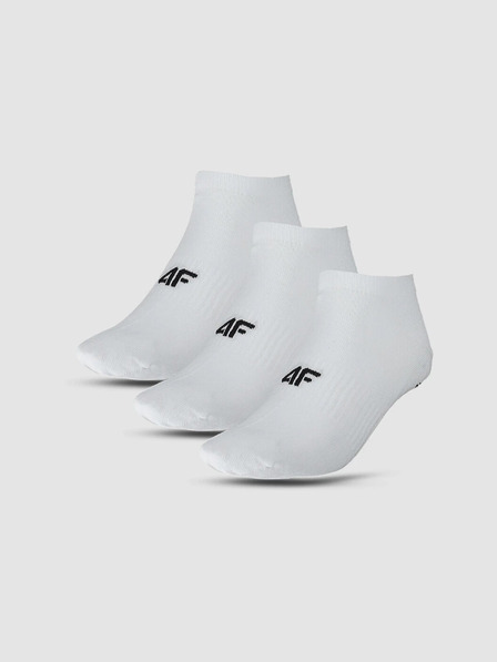 4F Pánské ponožky casual pod kotník (5pack) 4F - bílé