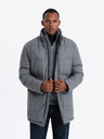 Ombre Clothing Pánská dlouhá teplá bunda parka s vlnou Ombre Clothing