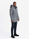 Ombre Clothing Pánská dlouhá teplá bunda parka s vlnou Ombre Clothing