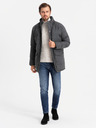 Ombre Clothing Pánská dlouhá teplá bunda parka s vlnou Ombre Clothing