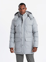 Ombre Clothing Pánská dlouhá teplá bunda parka s vlnou Ombre Clothing