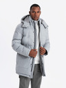 Ombre Clothing Pánská dlouhá teplá bunda parka s vlnou Ombre Clothing