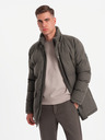 Ombre Clothing Pánská dlouhá teplá bunda parka s vlnou Ombre Clothing