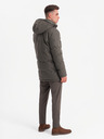 Ombre Clothing Pánská dlouhá teplá bunda parka s vlnou Ombre Clothing