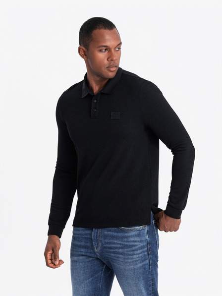 Ombre Clothing Pánské polo tričko s dlouhým rukávem Ombre Clothing