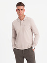 Ombre Clothing Pánské polo tričko s dlouhým rukávem Ombre Clothing