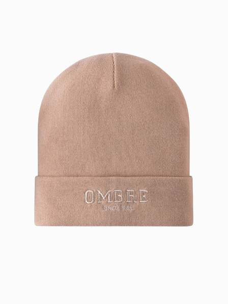 Ombre Clothing Pánská pletená čepice s vyšitým nápisem  Ombre Clothing