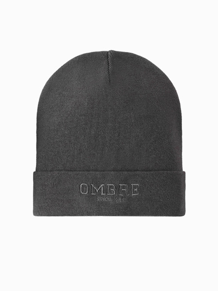 Ombre Clothing Pánská pletená čepice s vyšitým nápisem  Ombre Clothing