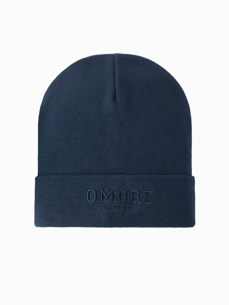 Ombre Clothing Pánská pletená čepice s vyšitým nápisem  Ombre Clothing