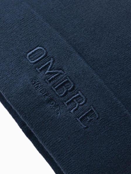 Ombre Clothing Pánská pletená čepice s vyšitým nápisem  Ombre Clothing