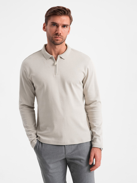 Ombre Clothing Pánské polo tričko s dlouhým rukávem Ombre Clothing