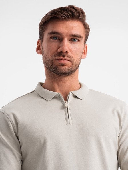 Ombre Clothing Pánské polo tričko s dlouhým rukávem Ombre Clothing