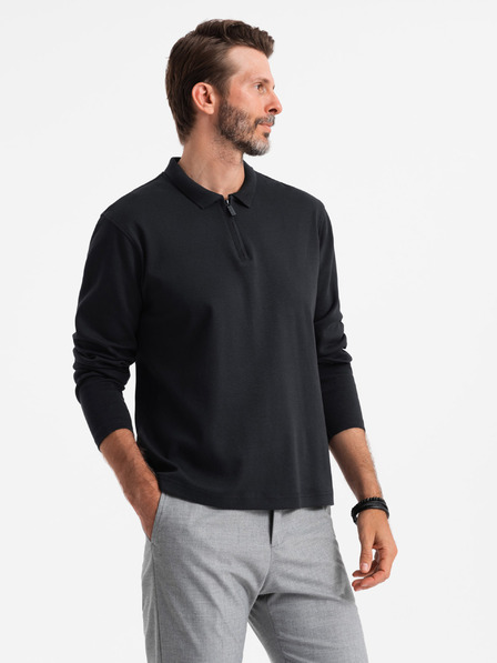 Ombre Clothing Pánské polo tričko s dlouhým rukávem Ombre Clothing