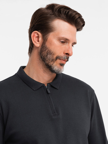 Ombre Clothing Pánské polo tričko s dlouhým rukávem Ombre Clothing
