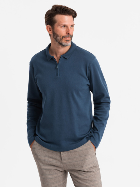 Ombre Clothing Pánské polo tričko s dlouhým rukávem Ombre Clothing