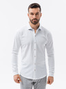 Ombre Clothing Pánská pletená slim košile s dlouhým rukávem Ombre Clothing